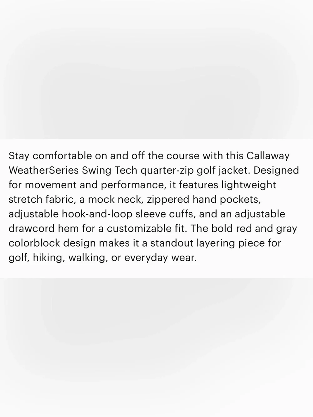 Callaway quarter zip